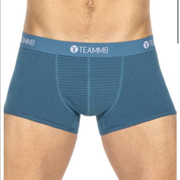 TeamM8 Other - Mens Small NWT TEAMM8 Teal Super Low Stripe Boxer Brief